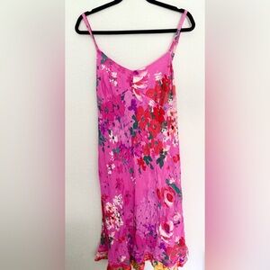 Jams World Vintage 90s Y2K Floral Mermaid Fairy Whimsigoth Ruffle Slip Dress